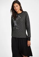 Bayan Çok Renkli Pul Detaylı Sweatshirt