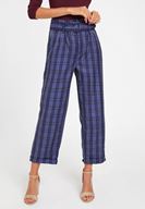 Women Navy Check Trousers