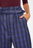 Women Navy Check Trousers