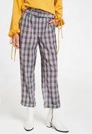 Women Grey Check Trousers