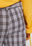 Women Grey Check Trousers