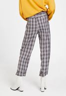 Women Grey Check Trousers