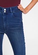 Bayan Mavi Yüksek Bel Denim Pantolon