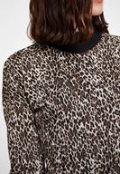 Bayan Çok Renkli Leopar Desenli Sweatshirt