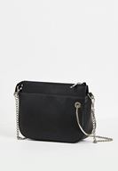 Women Black Zipper Detail Shoulder Bag