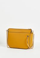 Women Yellow Zipper Detail Shoulder Bag