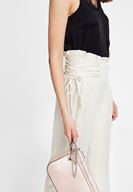 Women Pink Zipper Detail Shoulder Bag
