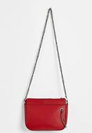 Women Red Zipper Detail Shoulder Bag