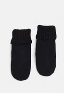 Women Black Gloves with Elastic Detail