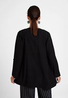 Women Black Jacket with Neck Detail