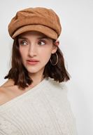 Bayan Kahverengi Kadife Cap
