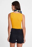 Women Orange Sweetheart Neck Tank Top
