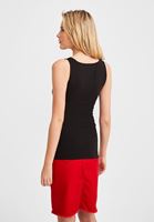 Women Black Sweetheart Neck Tank Top