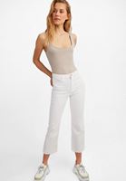 Women Cream Sweetheart Neck Tank Top