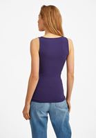 Women Purple Sweetheart Neck Tank Top