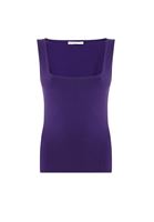 Women Purple Sweetheart Neck Tank Top