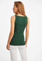 Women Green Sweetheart Neck Tank Top
