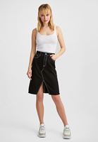 Women Black Skirt with Contrast Details