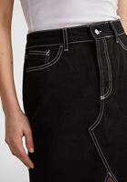 Women Black Skirt with Contrast Details