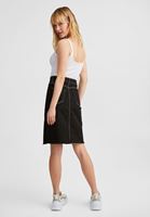 Women Black Skirt with Contrast Details