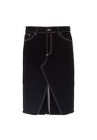 Women Black Skirt with Contrast Details