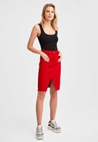Women Red Skirt with Contrast Details