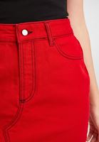 Women Red Skirt with Contrast Details