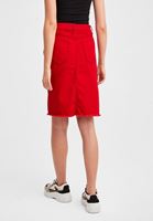 Women Red Skirt with Contrast Details