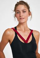 Women Black Sport Bra with Detail