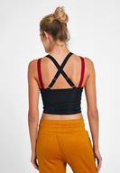Women Black Sport Bra with Detail