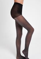 Women Black Tights with Stripe