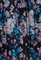 Bayan Çok Renkli Floral Desenli Pileli Etek