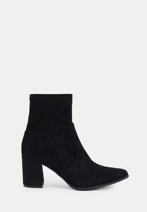 womens black suede sock boots