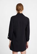 Bayan Siyah Dökümlü Cupro Blazer Ceket ( TENCEL™ )