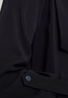 Bayan Siyah Dökümlü Cupro Blazer Ceket ( TENCEL™ )