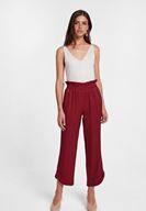 Bayan Krem Çift Askılı V Yaka Bluz ( TENCEL™ )