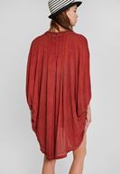 Bayan Kırmızı Uzun Viskon Kimono