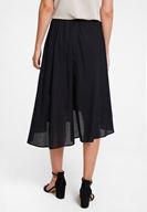Women Black Asymmetric Midi Skirt