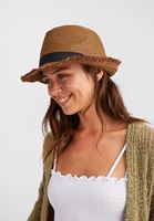 Women Brown Straw Hat with Details