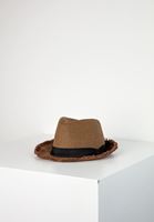 Women Brown Straw Hat with Details