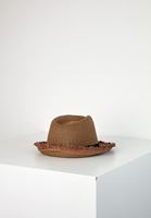 Women Brown Straw Hat with Details