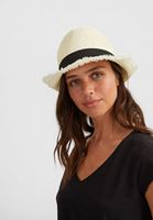 Women Cream Straw Hat with Details