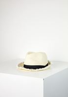 Women Cream Straw Hat with Details
