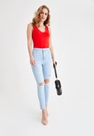Women Blue High Rise Skinny Denim Jeans