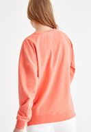 Bayan Kırmızı Yanları Yırtmaç Detaylı Sweatshirt