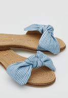 Women Blue Slippers with Details