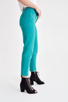 Bayan Yeşil Düşük Bel Slim Boyfriend Pantolon