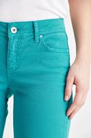 Bayan Yeşil Düşük Bel Slim Boyfriend Pantolon