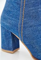 Bayan Mavi Topuklu Denim Bot