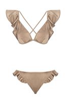 Bayan Kahverengi Omuz Detaylı Bikini